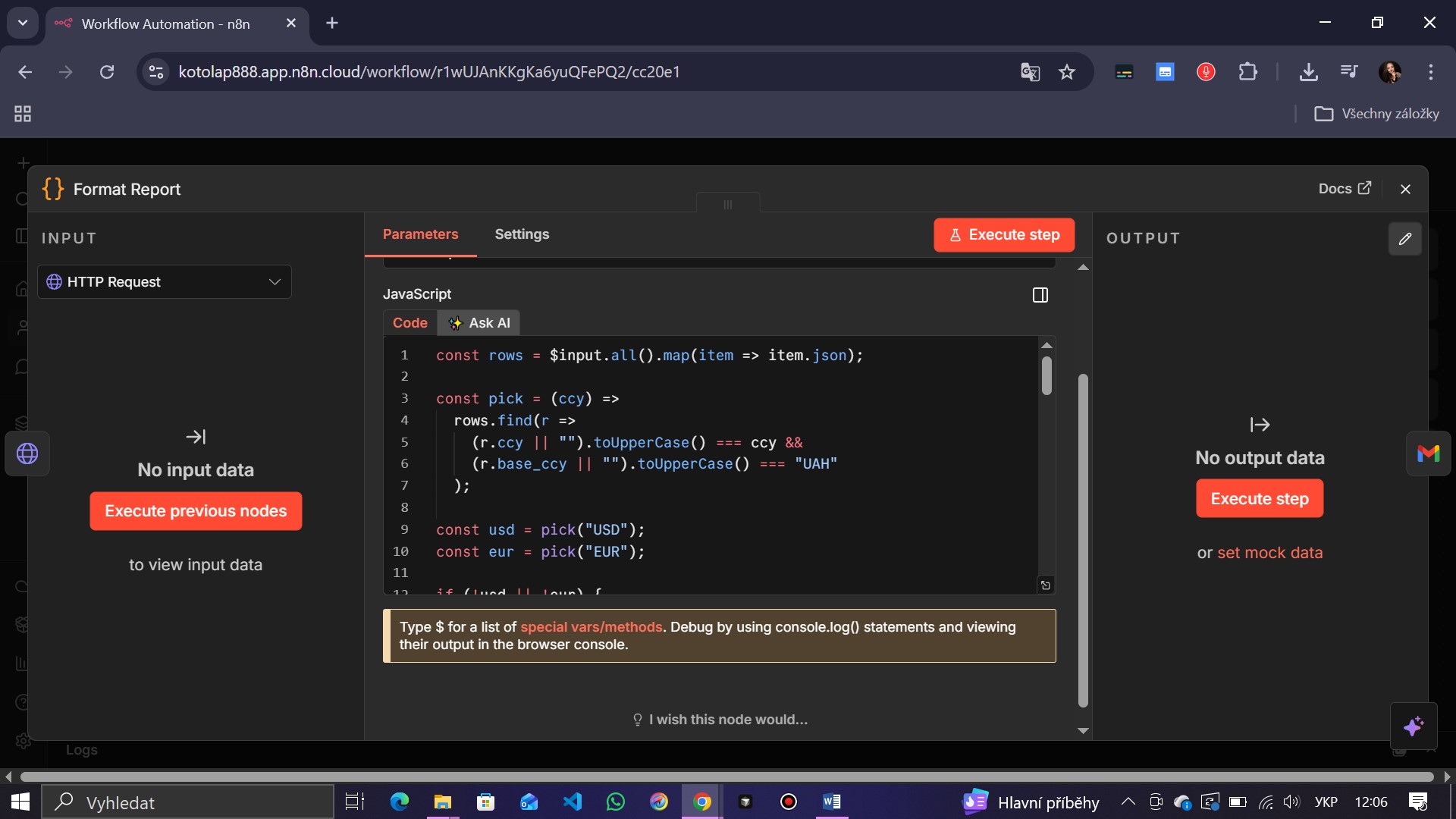 Data extraction and HTML report generation logic