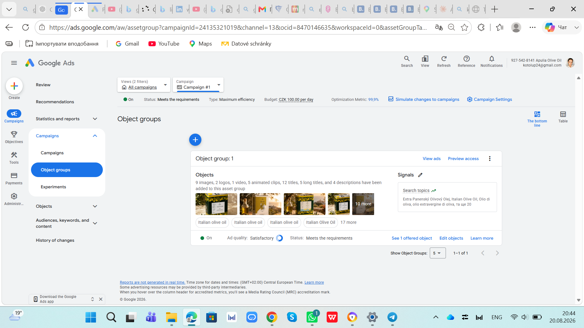 Google Ads campaign asset group